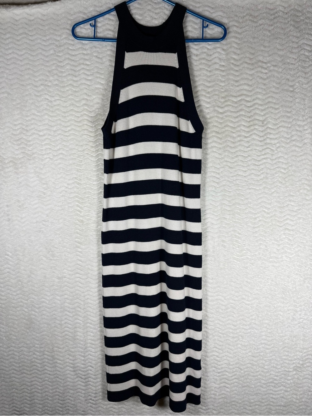 Navy Blue  and White old navy Striped Sleeveless Knit Dress. So soft and classic
